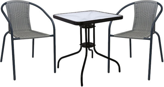 Dining Set 2 Pieces Black Dining Set 2 Pieces Black