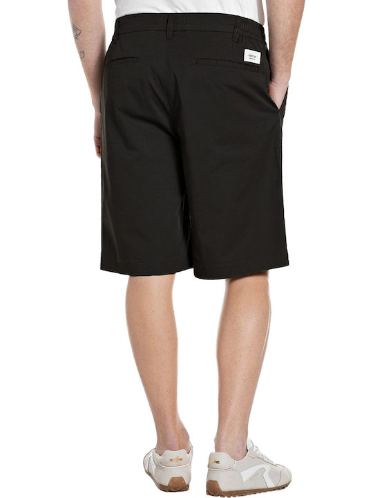 Replay Ανδρική Βερμούδα Chino Black