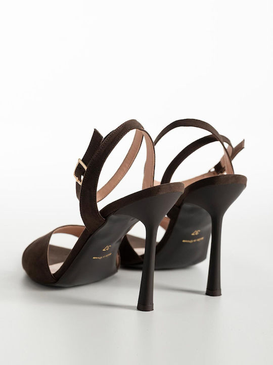 Suede Sandals Brown K26-069-0902 S-KAFE