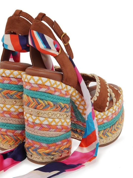 Suede Sandals Tabac Brown