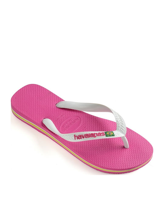 Brasil Logo Women's Flip Flops White