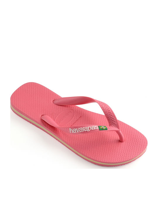 Brasil Logo Women's Flip Flops Pink