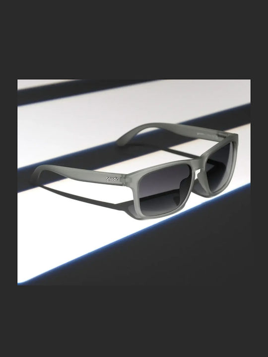 Goodr Unisex Sunglasses With White Frame And Gray Gradient Lens G00729-GRG-02