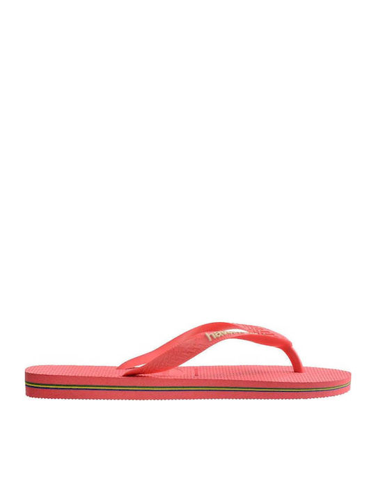 Brasil Logo Women's Flip Flops Red