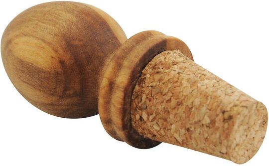 Handgefertigter Weinverschluss Flasche Holz Olive & Kork 9 cm