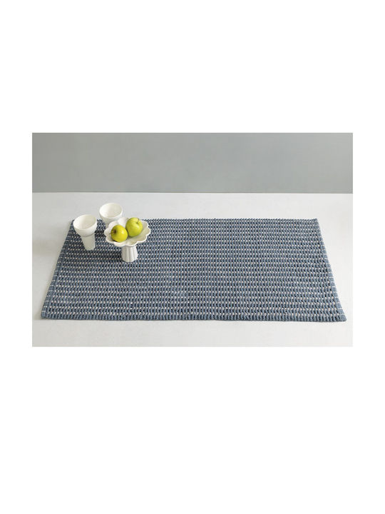 Palamaiki Non-slip Rectangular Summer Cotton Rug Blue 60x120cm