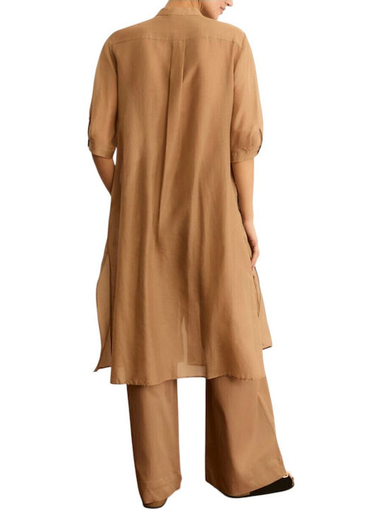 Long Sleeve Women's Shirt Camel