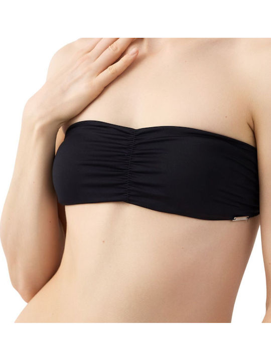 Strapless Bikini Top B Cup With Padding Black