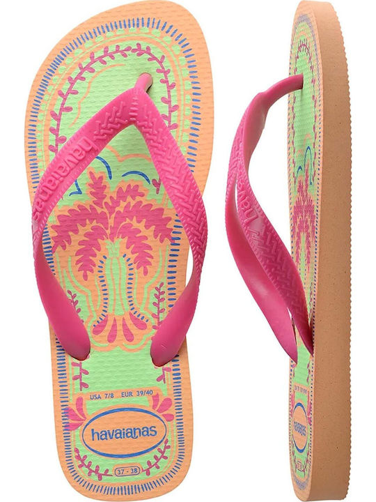 Top Summer Vibes Flip Flops Peach