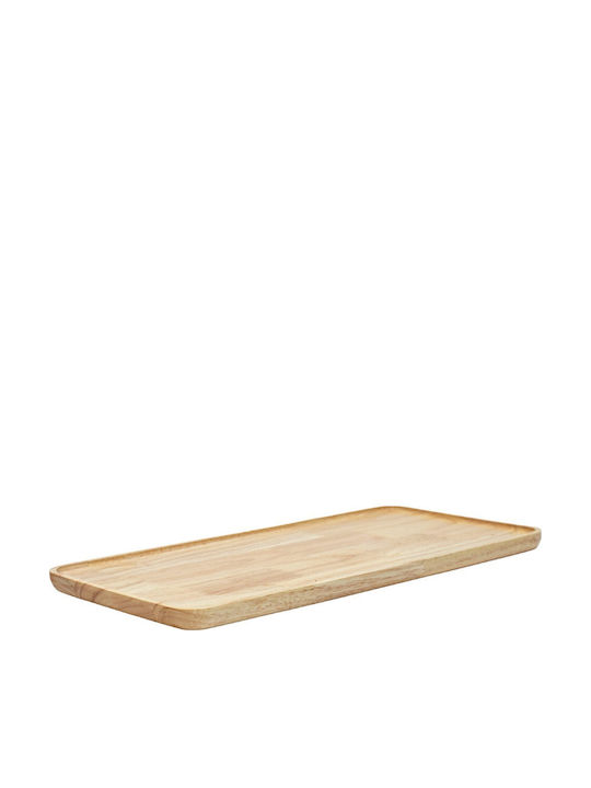 Ξύλινα Ορθογώνια Πιάτα Rubberwood Με Τοίχωμα 70x28 Εκ