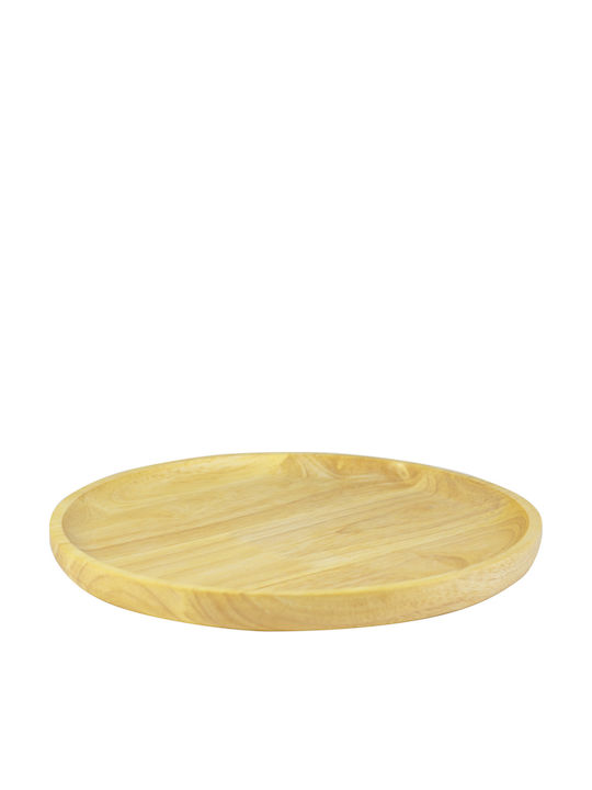 Ξύλινο Πιάτο Rubberwood 25 Εκ.