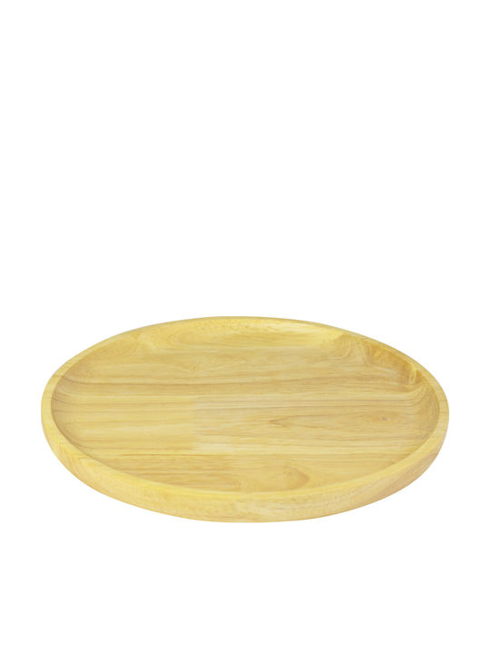 Ξύλινο Πιάτο Rubberwood 25 Εκ.