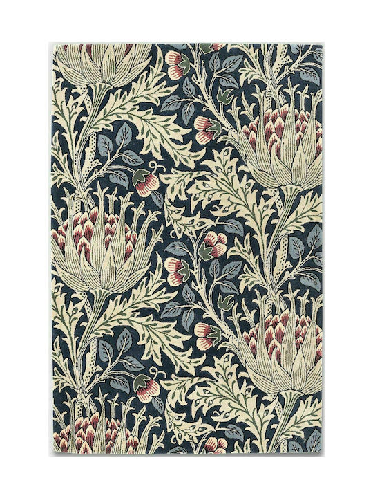 Morris & Co Artichoke Mineral Handgefertigt Teppich Rechteckig Baumwolle Blue / Beige