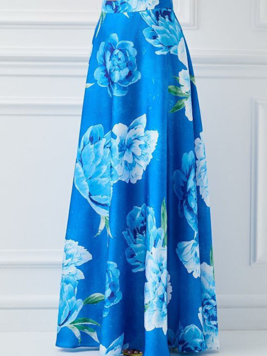 Maxi Skirt Floral Blue