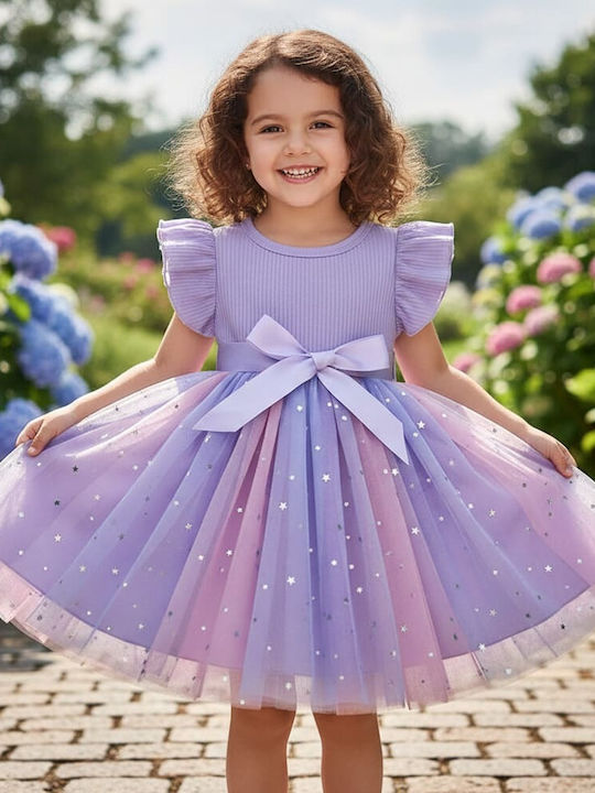 Girls Dress Tulle Purple