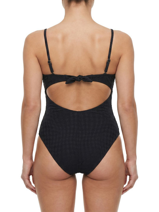 Strapless Цял Бански Черен