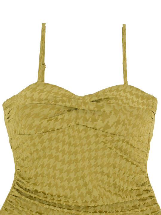 Strapless One Piece Swimsuit Green