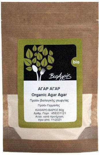 Βιο Αγρός Βιολογικό Αγάρ-Αγάρ σε Σκόνη 60gr