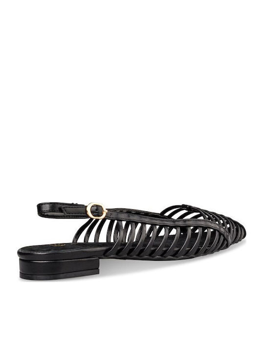Γυναικείες Μπαλαρίνες Slingback σε Μαύρο Χρώμα