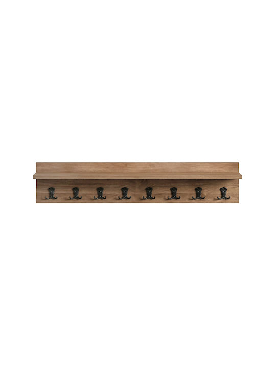 Megapap Κρεμάστρα Τοίχου Vettini Ξύλινη 16 Θέσεων 100x20x12cm