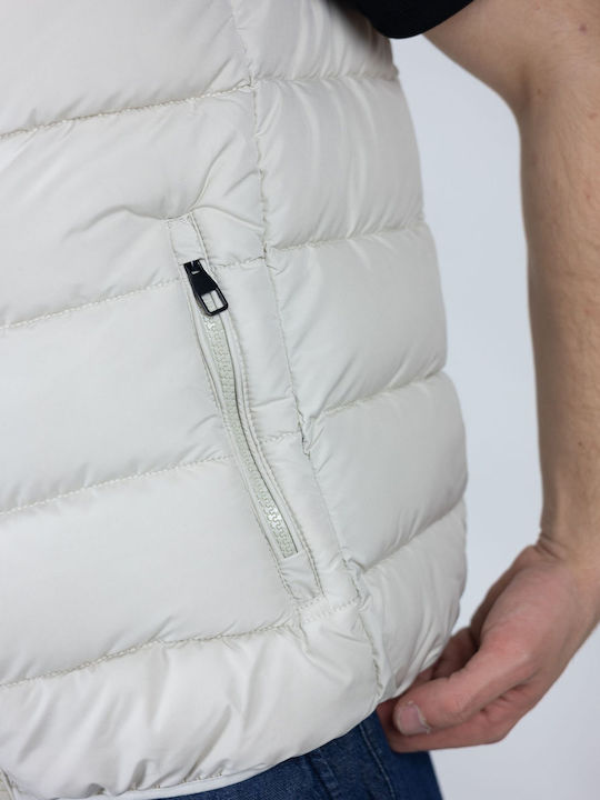 Ärmelloses Puffer Jacke Beige
