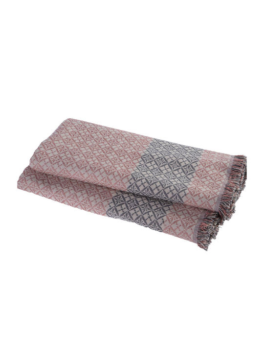 Nef-Nef Homeware Guaver Three-Seater Sofa Throw 170x300cm Pink