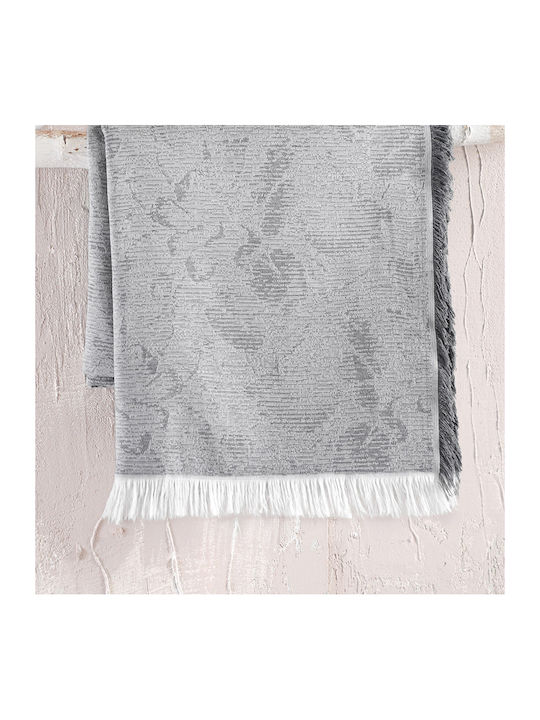 Rythmos Peony Ριχτάρι Πολυθρόνας Ζακάρ 160x180εκ. Γκρι Σκουρο