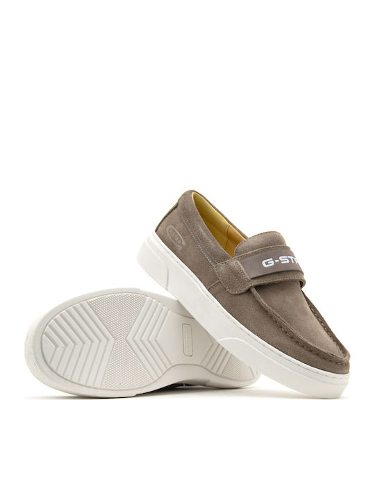 Suede Men's Loafers in Brown Colour