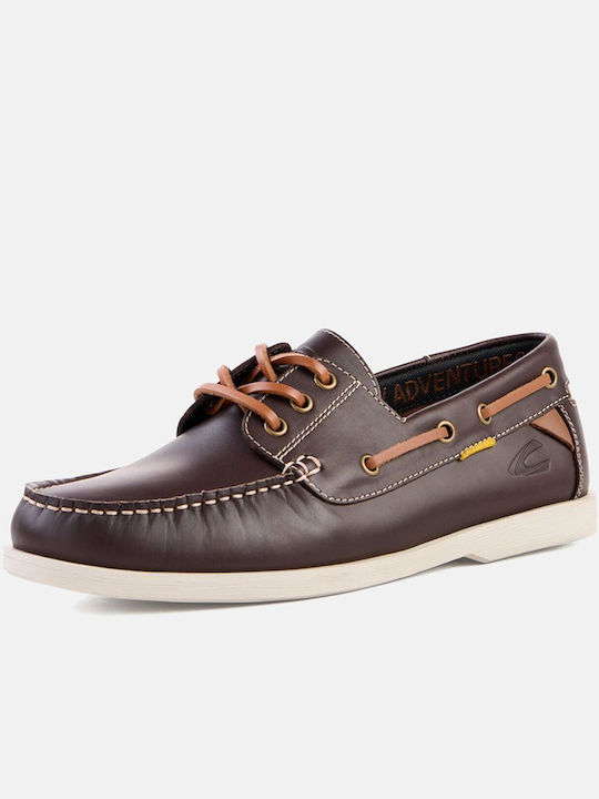Δερμάτινα Ανδρικά Boat Shoes σε Καφέ Χρώμα