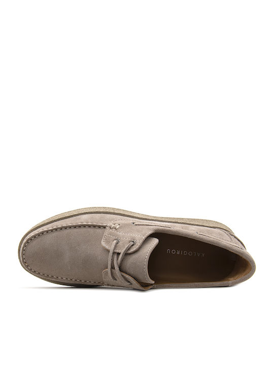 Wildleder Herren Bootsschuhe in Braun Farbe