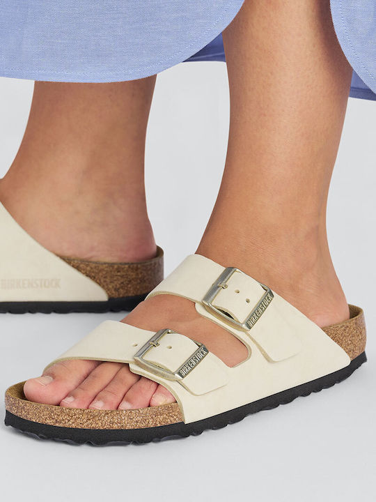 Γυναικεία Ανατομικά Σανδάλια Εκρού Narrow Fit