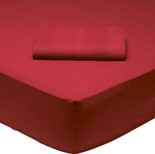 Bettlaken Einzel Baumwolle Super-Doppel Gummibettlaken 160x200+35cm Farbe Burgundisch Best 1014 Das Home Stoff Baumwolle 100% Typ Unterbettlaken Gummibettlaken Burgundisch Größe Super-Doppel Das Home 422410221014