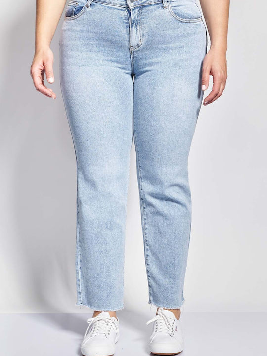 Pantaloni Blugi Damă High Rise Fit Lejer