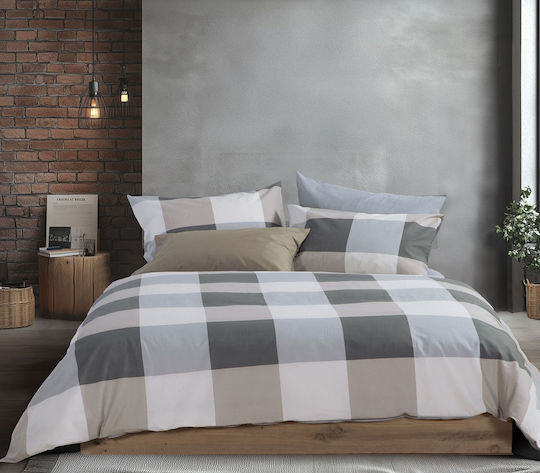 Nef-Nef Homeware Casual Check Σετ King Size 4τμχ 180x200+32εκ. με Λάστιχο Γκρι Nef-Nef Homeware Casual Check Σετ King Size 4τμχ 180x200+32εκ. με Λάστιχο Γκρι