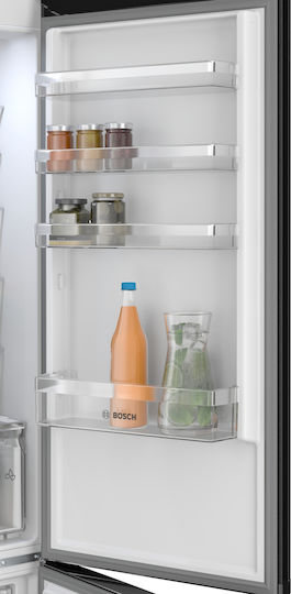Bosch Ψυγειοκαταψύκτης 363lt Total NoFrost Υ203xΠ60xΒ66εκ. Μαύρος KGN392XCF