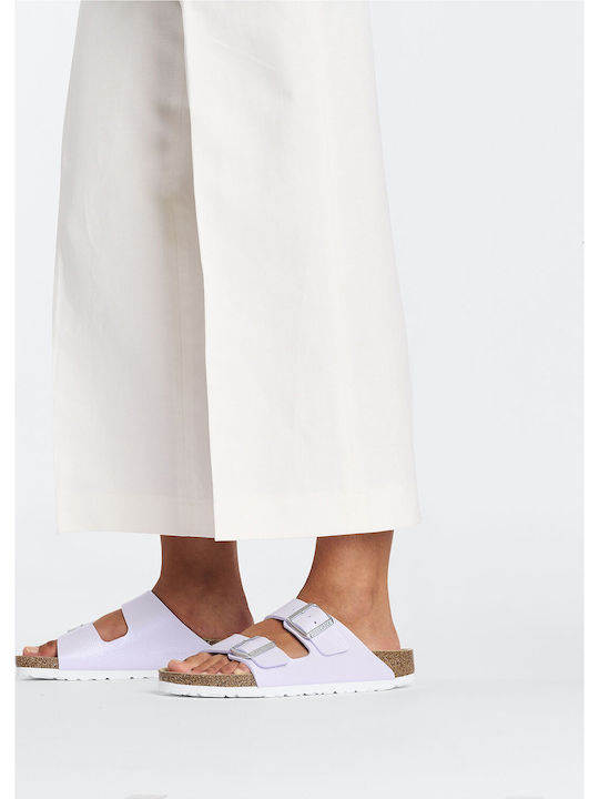 Birkenstock Classic Arizona Birko Flor Shinny Ανατομικά Σανδάλια Μωβ