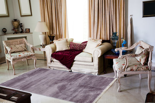 Tzikas Carpets 25171-005 80x150cm Αντιολισθητικό Shaggy Γκρι Melia Purple