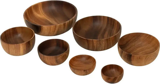 Wooden Serving Bowl Brown 20x8cm bl10053.053