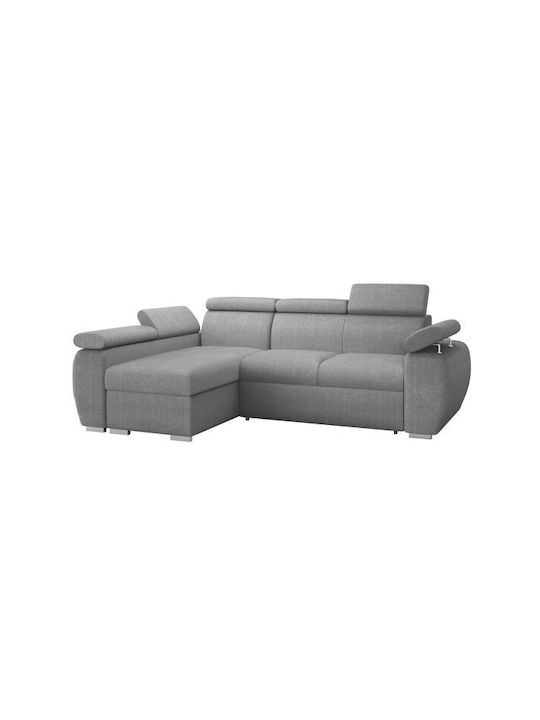 Columbus 132 Ecke Sofa mit Bett mit Linke Ecke & Stauraum Grau 165x62x62cm