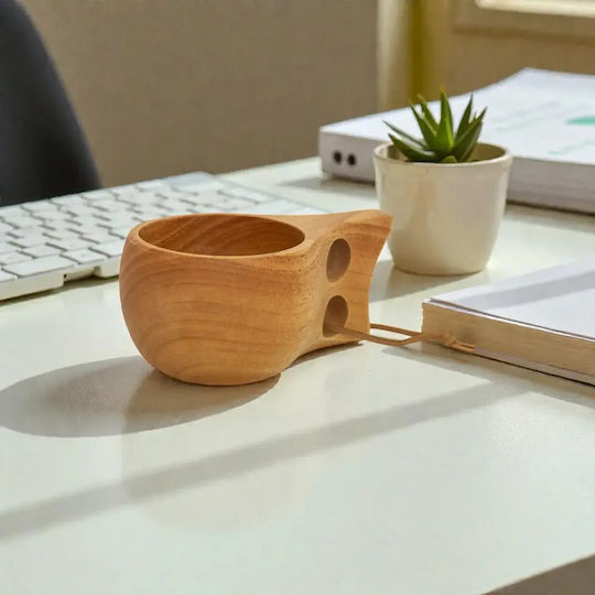 Ξύλινη Κούπα Από Ξύλο Rubberwood 15x6 Εκ,