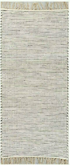 Tzikas Carpets Natura 30160-090 Χειροποίητο Χαλί Ορθογώνιο με Κρόσια Ecru 140x200cm