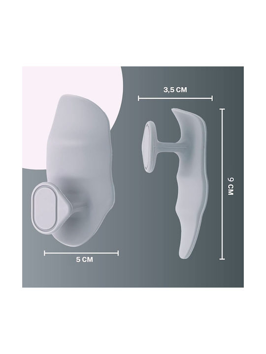 2τμχ Grips Γυμναστηρίου Σιλικόνη 9x5cm Γκρι