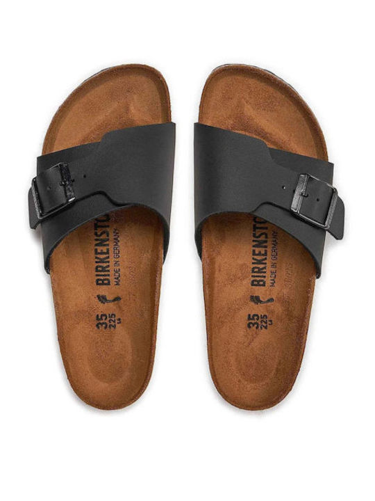 Catalina Flache Damen Sandalen Schwarz Schmale Passform