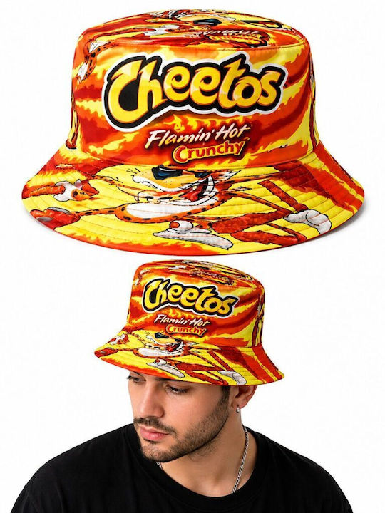 Ghetto Fabric Men's Hat Bucket Style Orange