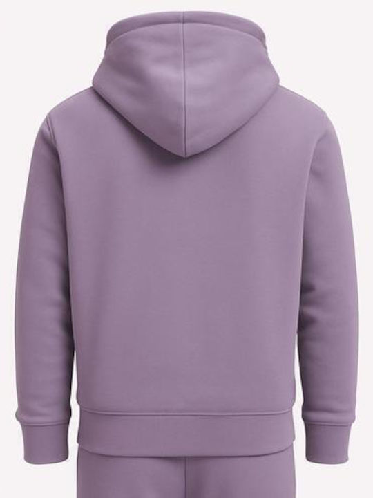 Fleece Επένδυση Παιδικό Φούτερ με Κουκούλα Lilac