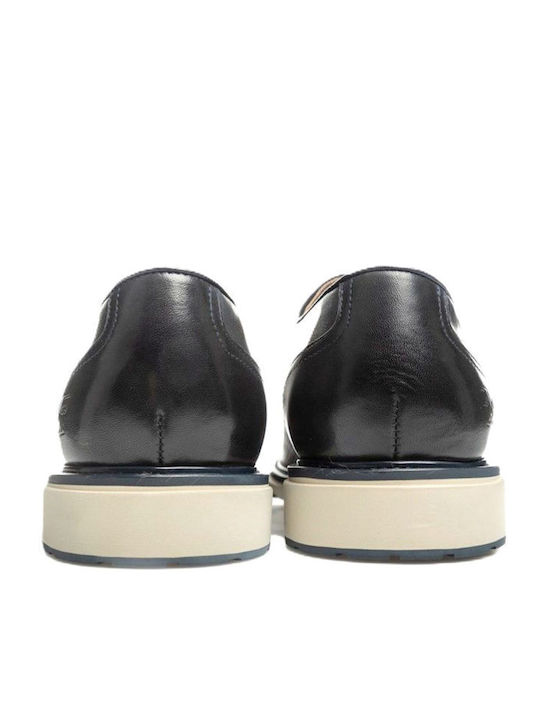 Leder Herren Freizeitschuhe Blau