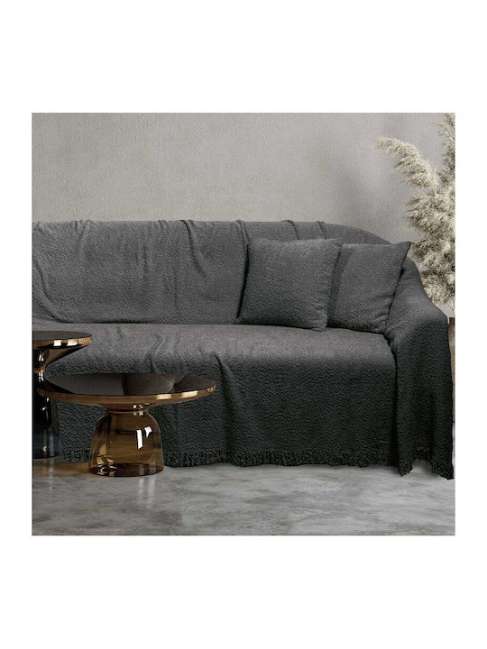 Das Home 0237 Ριχτάρι Τριθέσιου Καναπέ 180x300εκ. Γκρί Σκούρο 420618300237