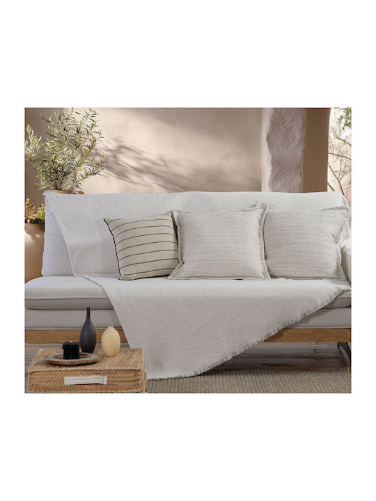 Nef-Nef Homeware Malta Ριχτάρι Πολυθρόνας 170x180εκ. Μπεζ