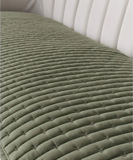 Kentia Mason Armchair Throw 2 Sides 75x160cm Green