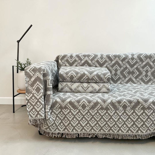 Linea Home Balzano Τριθέσιου Καναπέ Π180xΜ300cm Μόκα